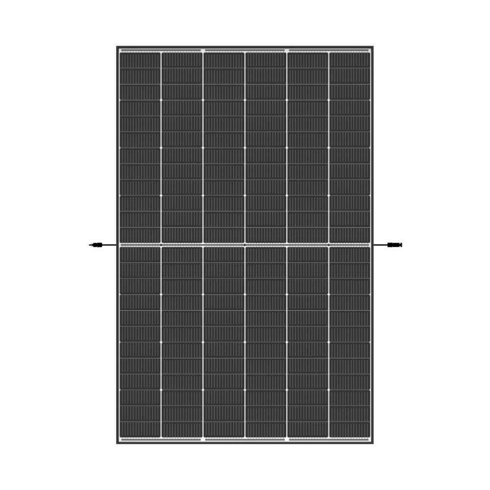 Photovoltaik Modul 430 W Vertex S+ N-Type Bifacial Black Frame Transparent Trina