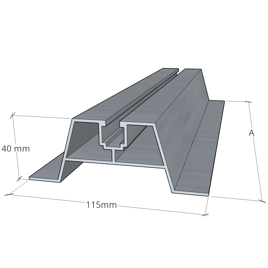 Trapezbrücke 420x40 mm + EPDM