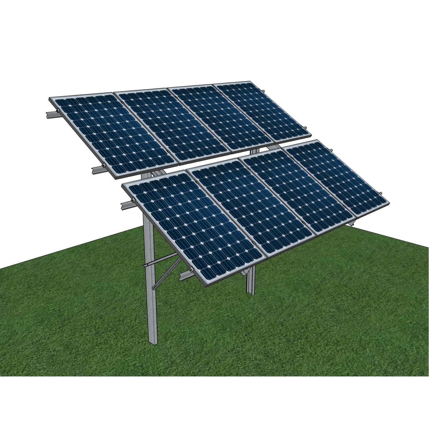 Bodenaufbau mit Einzelstütze 2x3 vertikal Energy 5