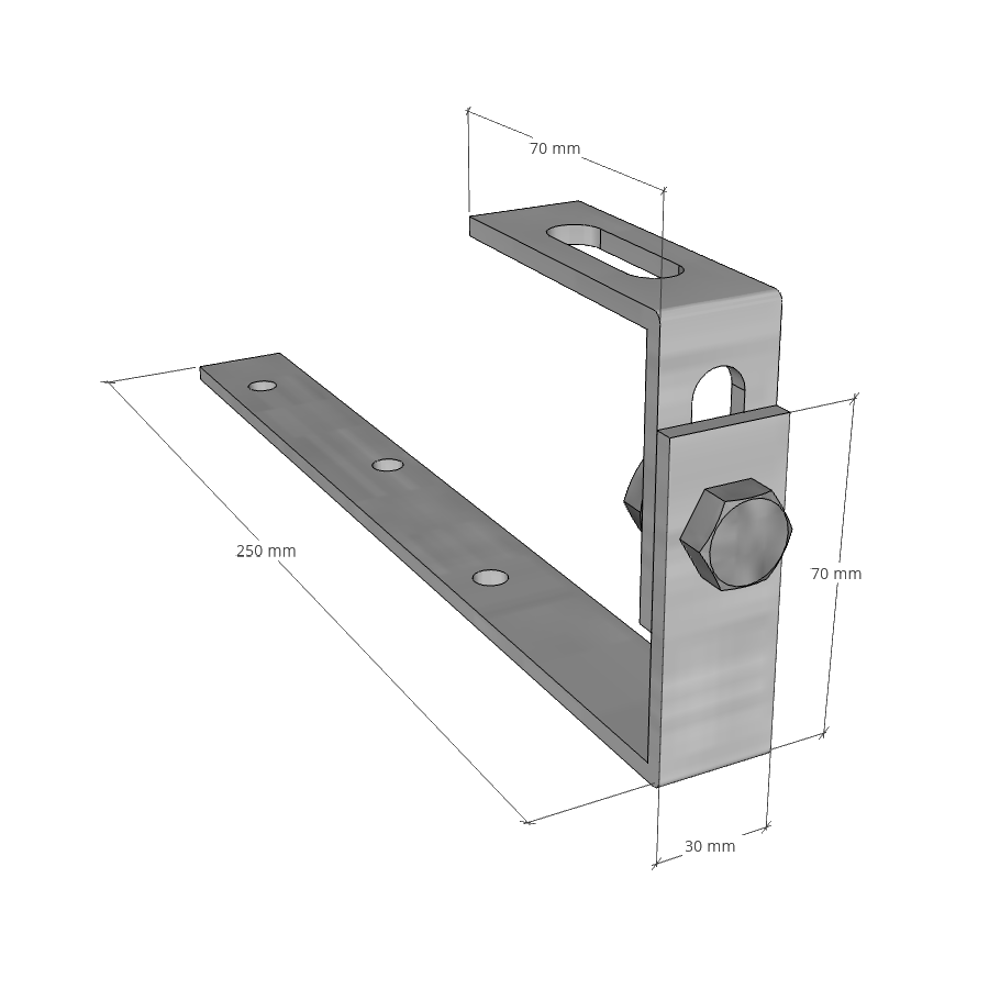 Schindelhalter einstellbar
