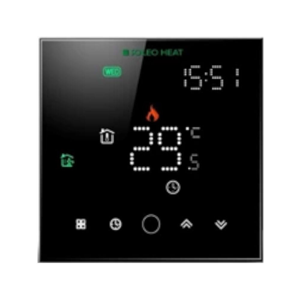 Thermostat + Temperatursensor schwarz SHT-01CZ Soleo Heat